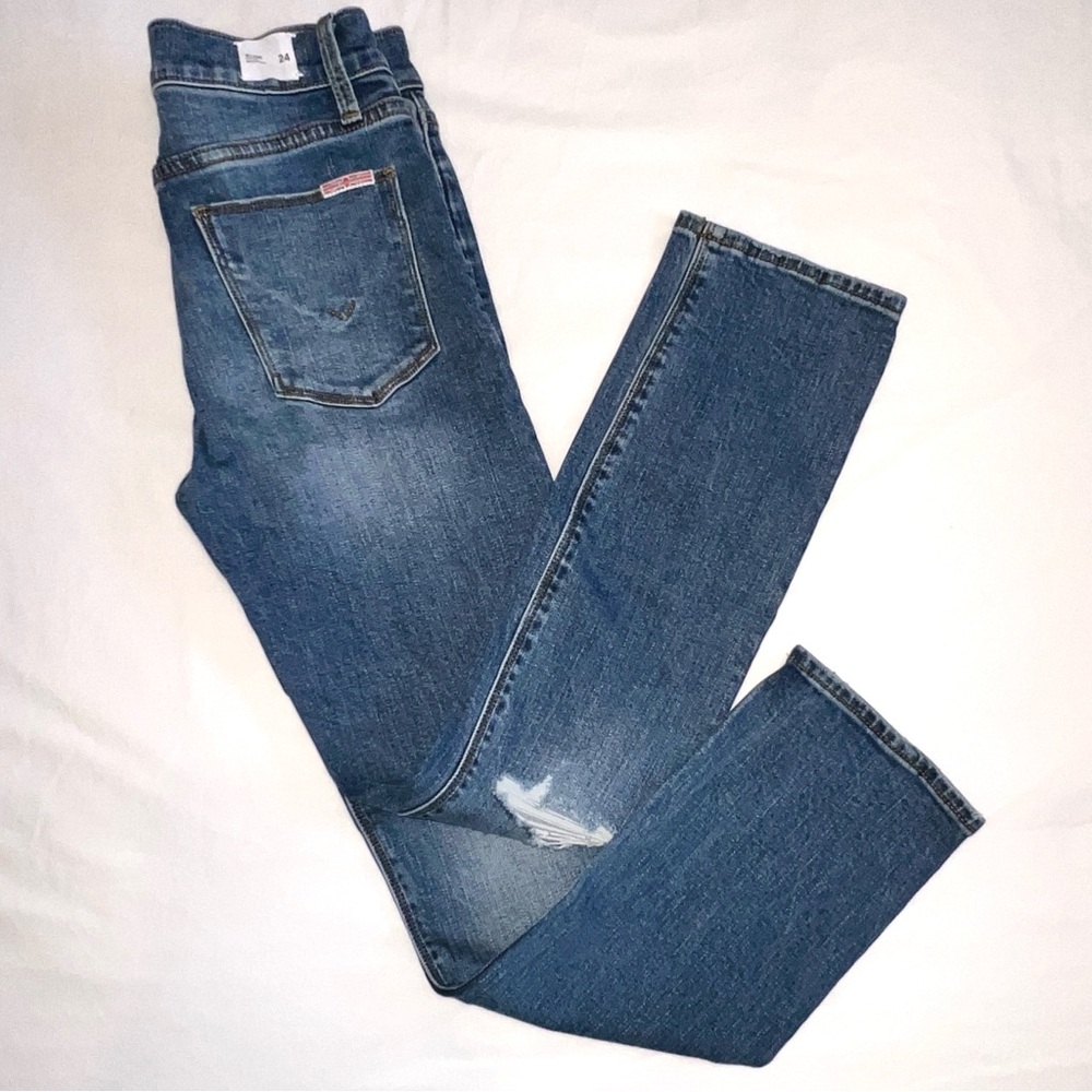 NWOT Hudson Blair High Rise Bootcut Crop Distressed Women’s Jeans Size 24 (00)